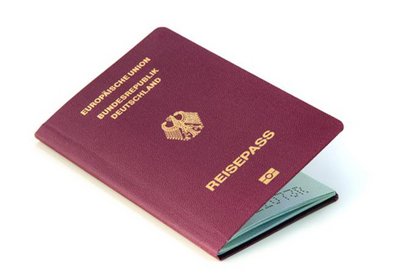 Foto von einem deutschen Reisepass